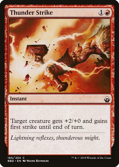 Thunder Strike, carta Magic di tipo Instant illustrata da Wayne Reynolds
