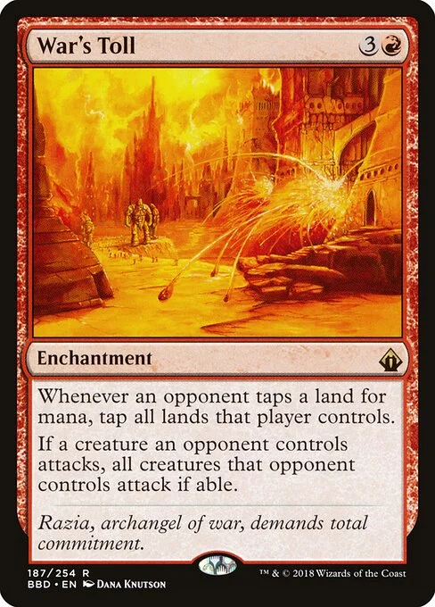 War's Toll, carta Magic di tipo Enchantment illustrata da Dana Knutson