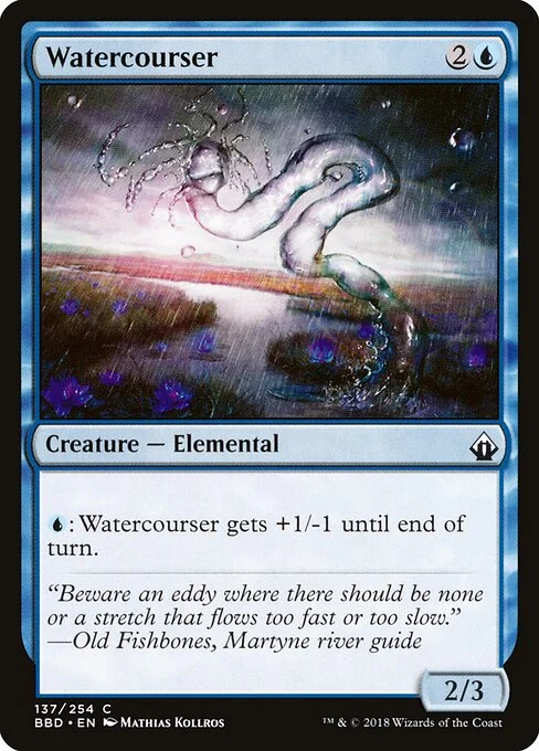 Watercourser, carta Magic di tipo Creature — Elemental illustrata da Mathias Kollros