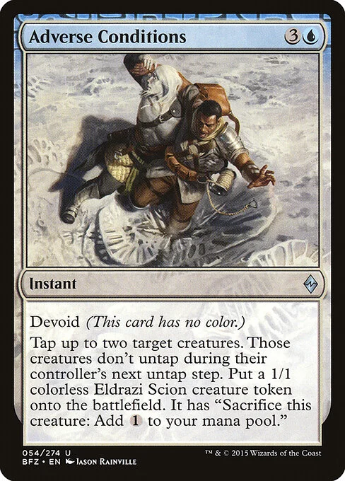 Adverse Conditions, carta Magic di tipo Instant illustrata da Jason Rainville
