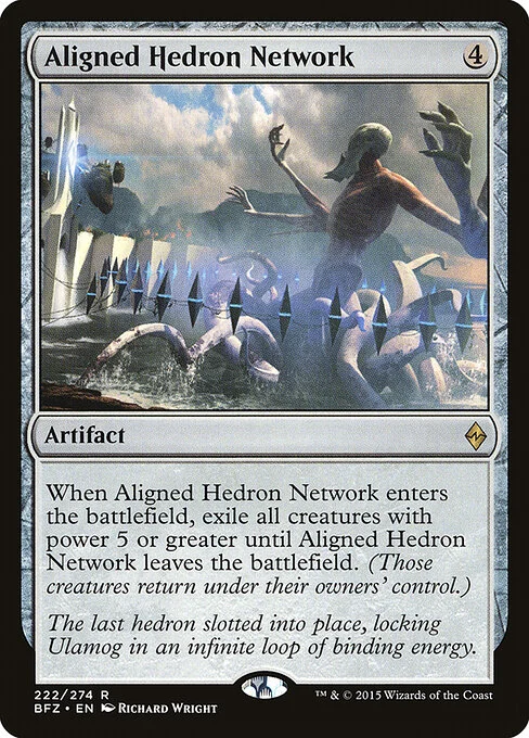 Aligned Hedron Network, carta Magic di tipo Artifact illustrata da Richard Wright