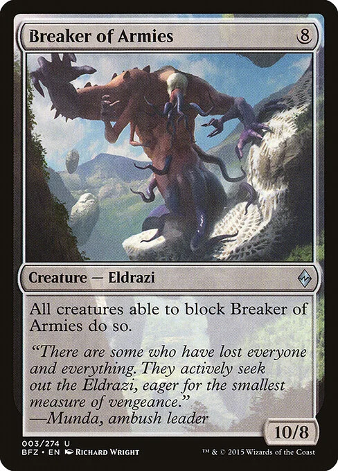 Breaker of Armies, carta Magic di tipo Creature — Eldrazi illustrata da Richard Wright