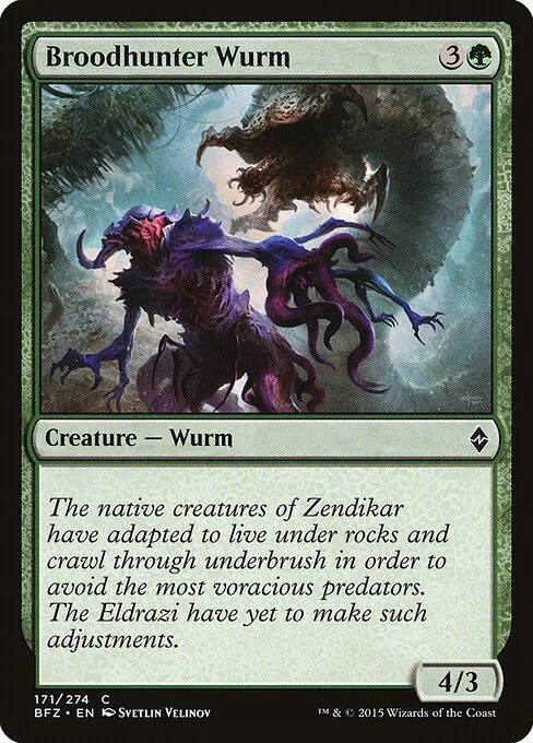 Broodhunter Wurm, carta Magic di tipo Creature — Wurm illustrata da Svetlin Velinov