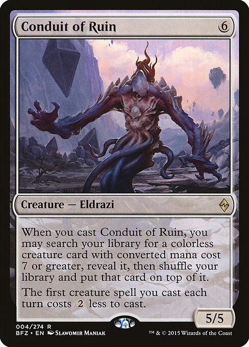 Conduit of Ruin, carta Magic di tipo Creature — Eldrazi illustrata da Slawomir Maniak