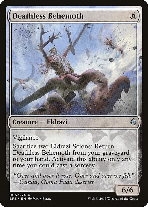 Deathless Behemoth, carta Magic di tipo Creature — Eldrazi illustrata da Jason Felix