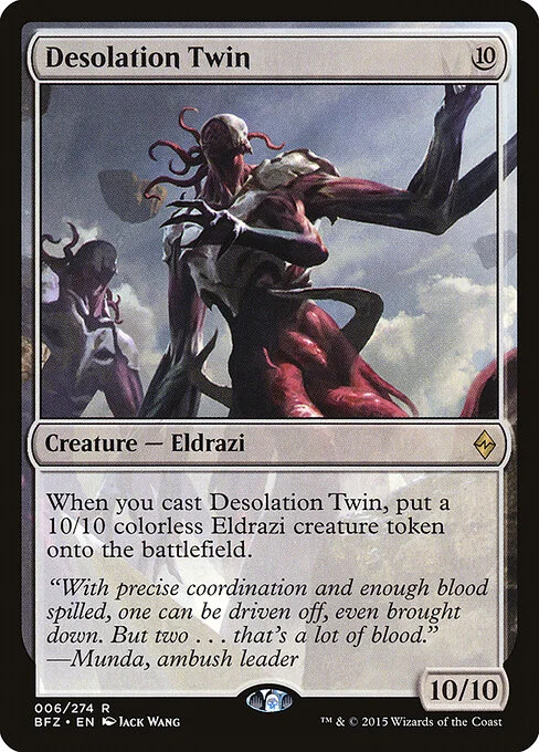 Desolation Twin, carta Magic di tipo Creature — Eldrazi illustrata da Jack Wang