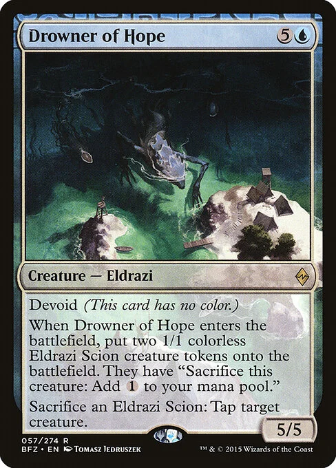 Drowner of Hope, carta Magic di tipo Creature — Eldrazi illustrata da Tomasz Jedruszek