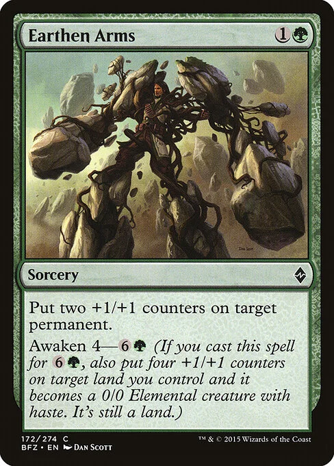 Earthen Arms, carta Magic di tipo Sorcery illustrata da Dan Murayama Scott