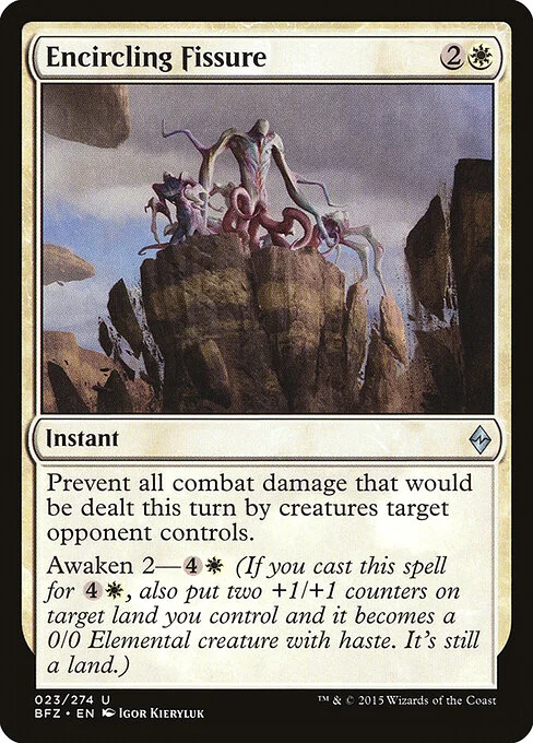 Encircling Fissure, carta Magic di tipo Instant illustrata da Igor Kieryluk