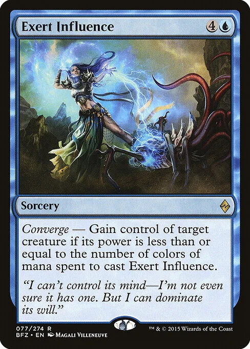Exert Influence, carta Magic di tipo Sorcery illustrata da Magali Villeneuve