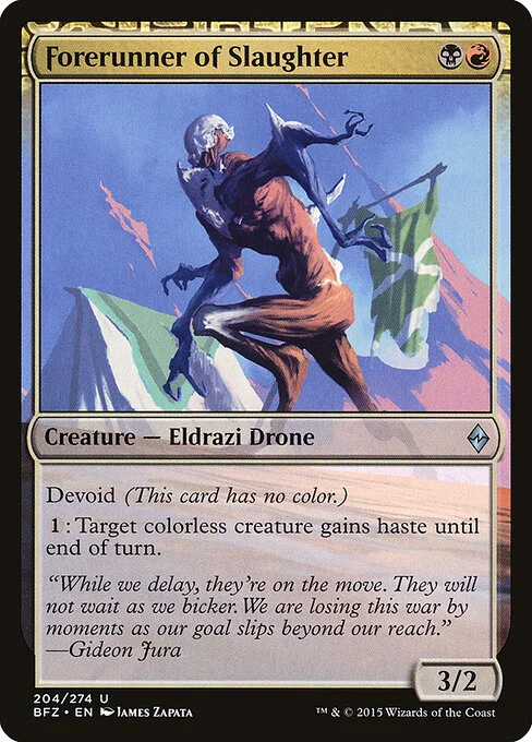Forerunner of Slaughter, carta Magic di tipo Creature — Eldrazi Drone illustrata da James Zapata