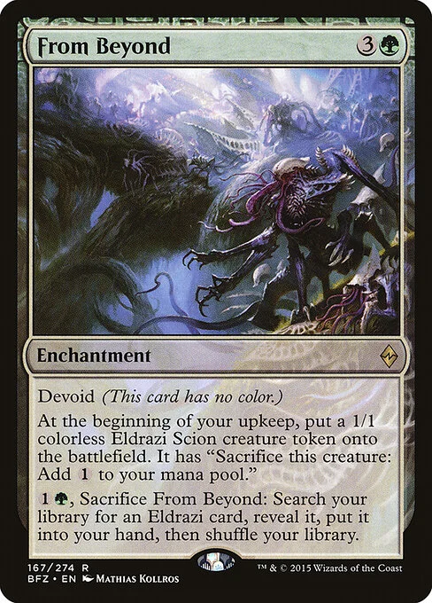 From Beyond, carta Magic di tipo Enchantment illustrata da Mathias Kollros