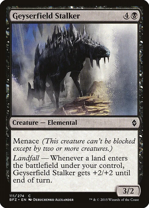 Geyserfield Stalker, carta Magic di tipo Creature — Elemental illustrata da Deruchenko Alexander
