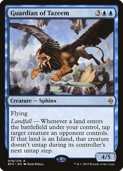 Guardian of Tazeem, carta Magic di tipo Creature — Sphinx illustrata da Zack Stella