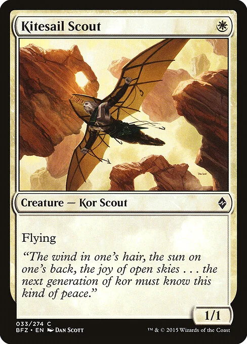 Kitesail Scout, carta Magic di tipo Creature — Kor Scout illustrata da Dan Murayama Scott