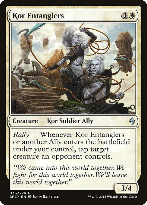 Kor Entanglers, carta Magic di tipo Creature — Kor Soldier Ally illustrata da Jason Rainville