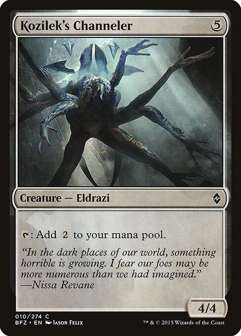 Kozilek's Channeler, carta Magic di tipo Creature — Eldrazi illustrata da Jason Felix