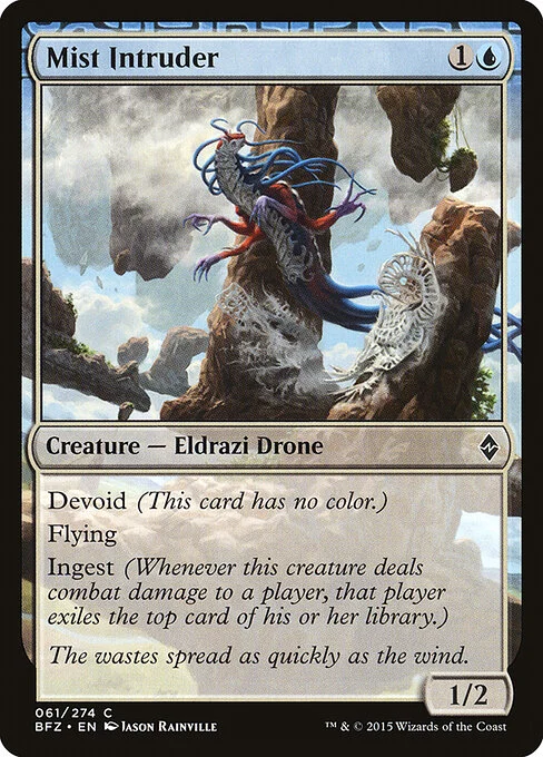 Mist Intruder, carta Magic di tipo Creature — Eldrazi Drone illustrata da Jason Rainville