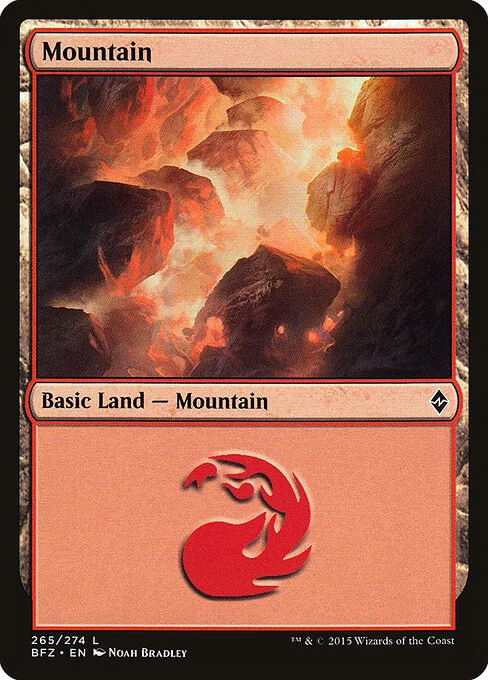 Mountain, carta Magic di tipo Basic Land — Mountain illustrata da Noah Bradley