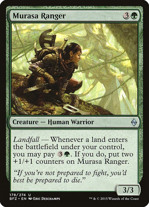 Murasa Ranger, carta Magic di tipo Creature — Human Warrior Ranger illustrata da Eric Deschamps