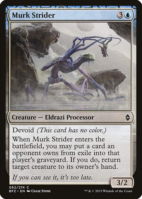 Murk Strider, carta Magic di tipo Creature — Eldrazi Processor illustrata da Chase Stone