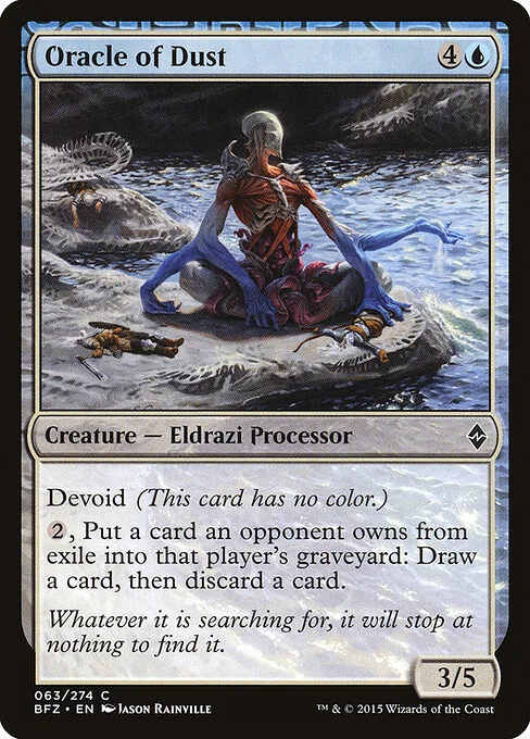 Oracle of Dust, carta Magic di tipo Creature — Eldrazi Processor illustrata da Jason Rainville