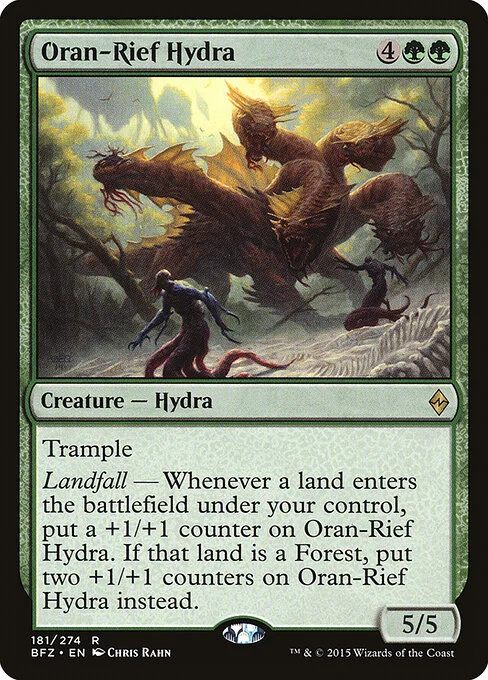 Oran-Rief Hydra, carta Magic di tipo Creature — Hydra illustrata da Chris Rahn