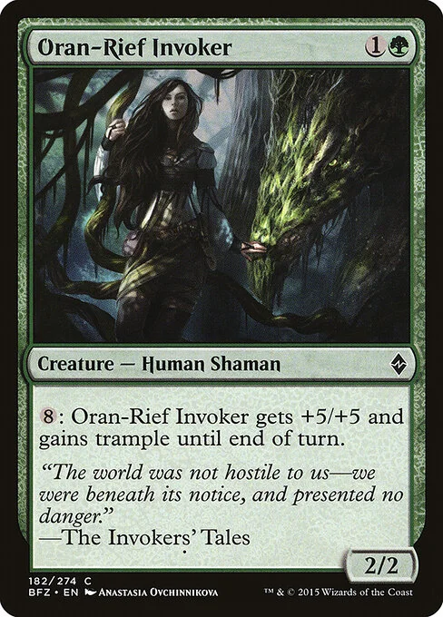 Oran-Rief Invoker, carta Magic di tipo Creature — Human Shaman illustrata da Anastasia Ovchinnikova