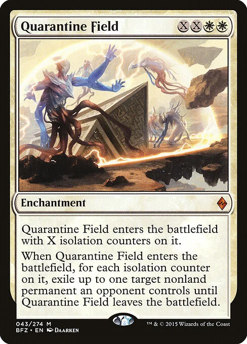 Quarantine Field, carta Magic di tipo Enchantment illustrata da Daarken
