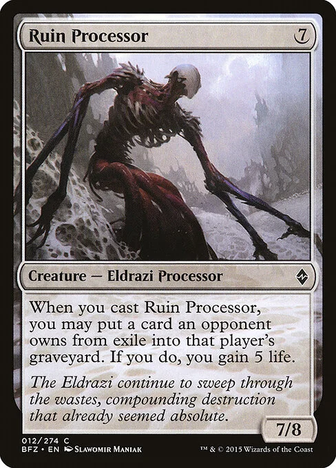 Ruin Processor, carta Magic di tipo Creature — Eldrazi Processor illustrata da Slawomir Maniak