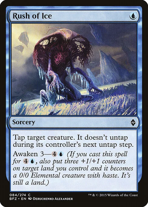 Rush of Ice, carta Magic di tipo Sorcery illustrata da Deruchenko Alexander