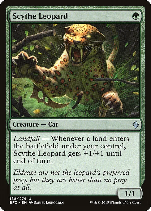 Scythe Leopard, carta Magic di tipo Creature — Cat illustrata da Daniel Ljunggren