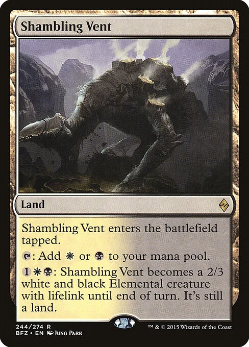 Shambling Vent, carta Magic di tipo Land illustrata da Jung Park