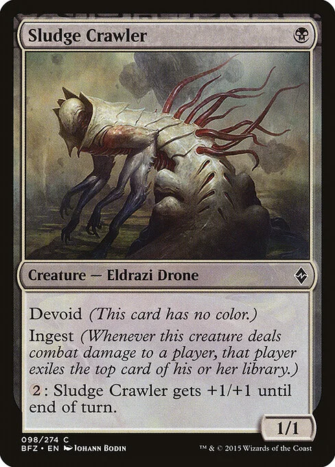 Sludge Crawler, carta Magic di tipo Creature — Eldrazi Drone illustrata da Johann Bodin