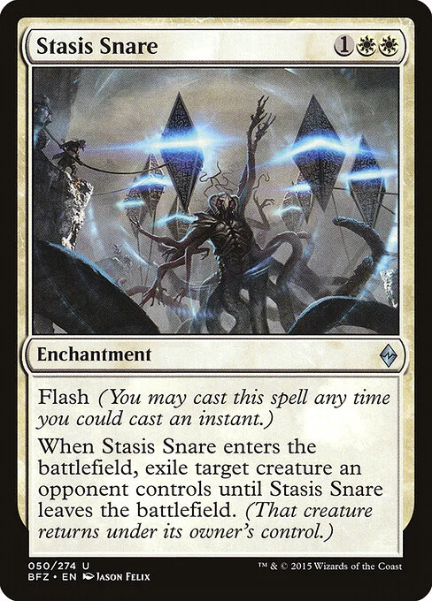 Stasis Snare, carta Magic di tipo Enchantment illustrata da Jason Felix