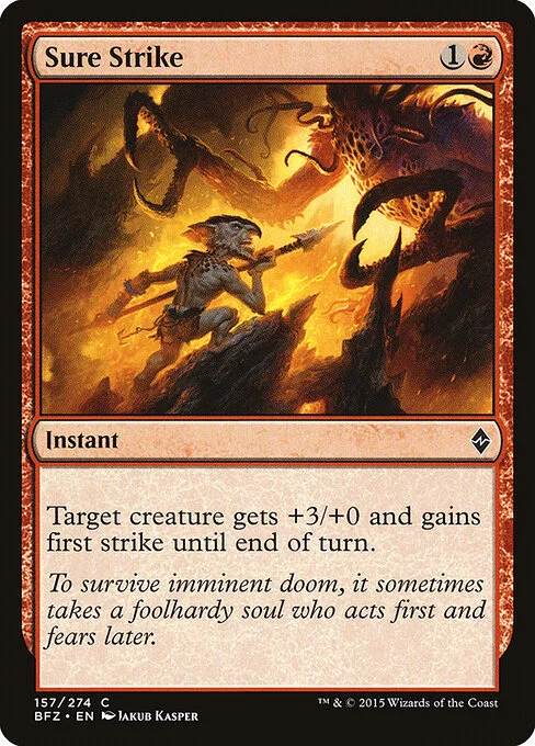 Sure Strike, carta Magic di tipo Instant illustrata da Jakub Kasper