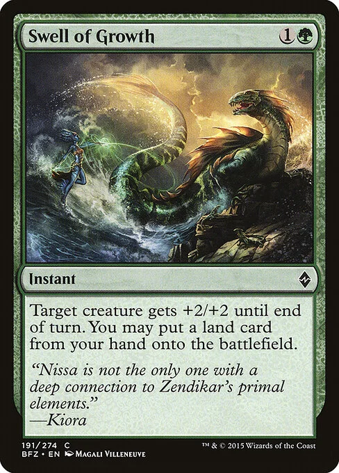 Swell of Growth, carta Magic di tipo Instant illustrata da Magali Villeneuve
