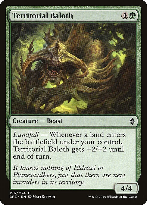 Territorial Baloth, carta Magic di tipo Creature — Beast illustrata da Matt Stewart