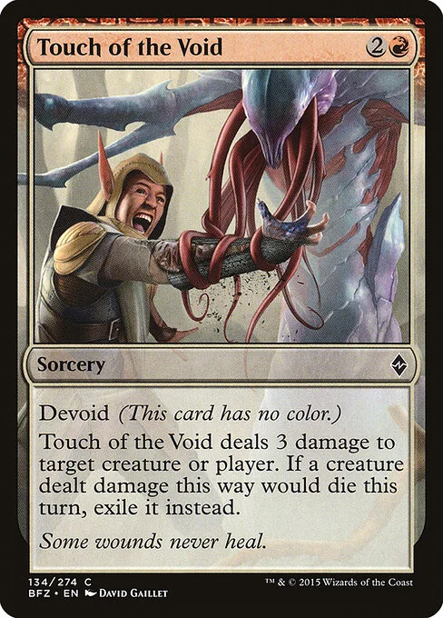 Touch of the Void, carta Magic di tipo Sorcery illustrata da David Gaillet