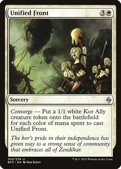 Unified Front, carta Magic di tipo Sorcery illustrata da Dan Murayama Scott