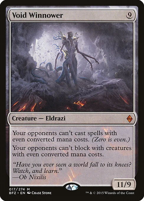 Void Winnower, carta Magic di tipo Creature — Eldrazi illustrata da Chase Stone