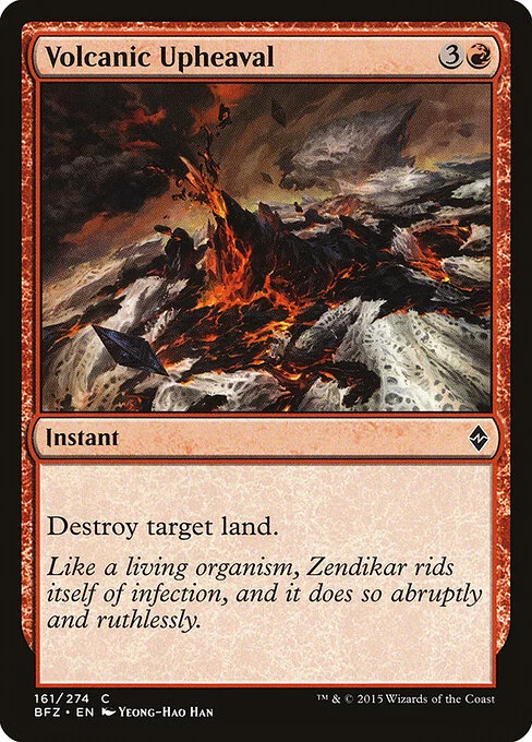 Volcanic Upheaval, carta Magic di tipo Instant illustrata da Yeong-Hao Han