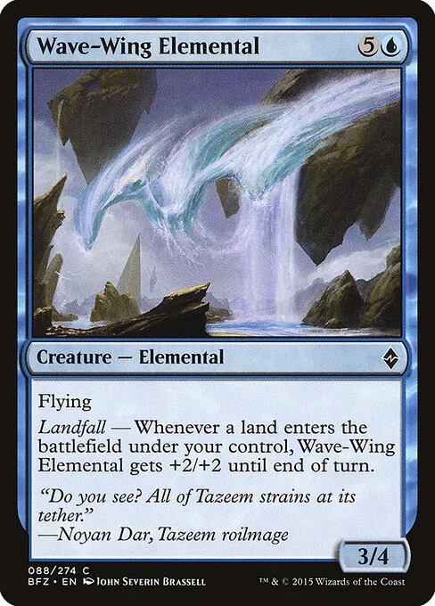 Wave-Wing Elemental, carta Magic di tipo Creature — Elemental illustrata da John Severin Brassell