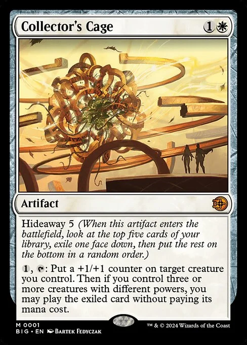Collector's Cage, carta Magic di tipo Artifact illustrata da Bartek Fedyczak
