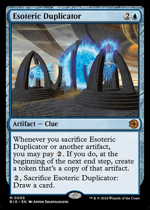 Esoteric Duplicator, carta Magic di tipo Artifact — Clue illustrata da Anton Solovianchyk