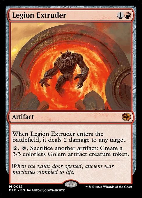 Legion Extruder, carta Magic di tipo Artifact illustrata da Anton Solovianchyk
