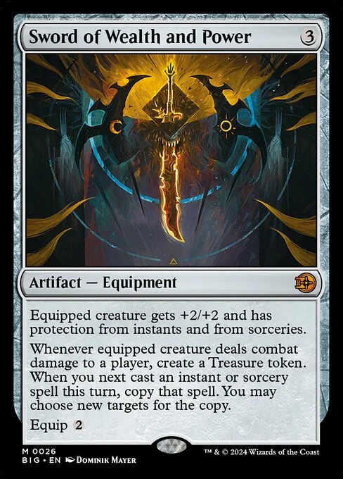 Sword of Wealth and Power, carta Magic di tipo Artifact — Equipment illustrata da Dominik Mayer
