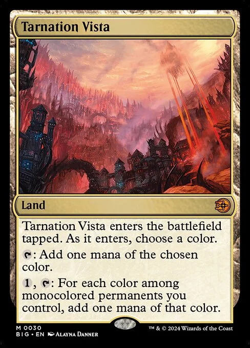 Tarnation Vista, carta Magic di tipo Land illustrata da Alayna Danner