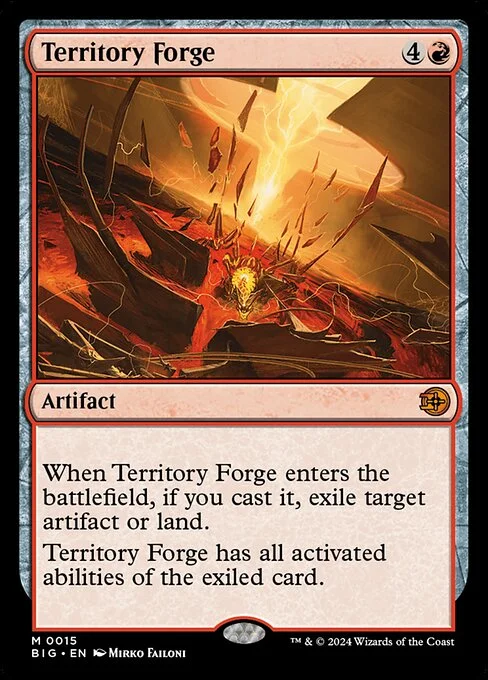 Territory Forge, carta Magic di tipo Artifact illustrata da Mirko Failoni