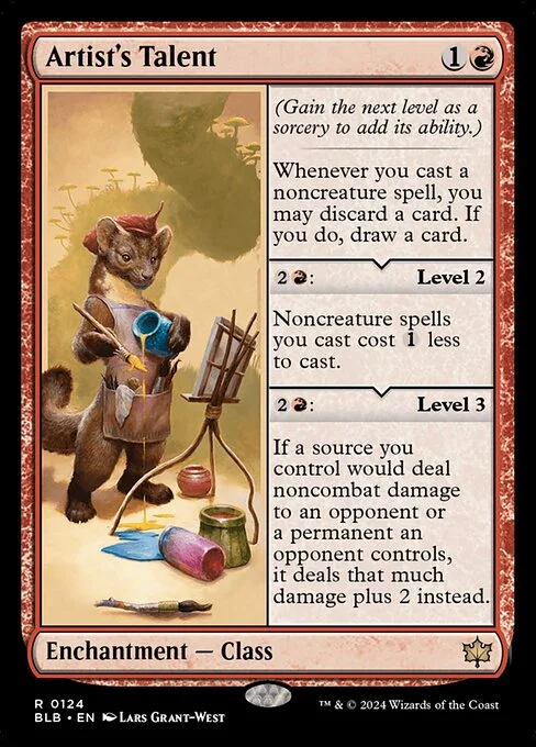 Artist's Talent, carta Magic di tipo Enchantment — Class illustrata da Lars Grant-West